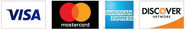 Visa, MasterCard, AmEx, Discover